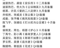 网传下半年电视剧备播时间表网传下半年电视剧备播时间表分享