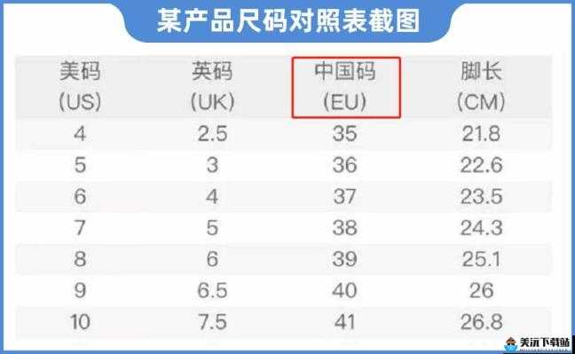 国产尺码和欧洲尺码对比：差异与特点分析